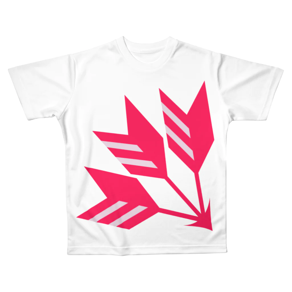 方言屋のやっさんの広島弁ライブグッズ風三本の矢Tシャツ【ホワイト】 All-Over Print T-Shirt