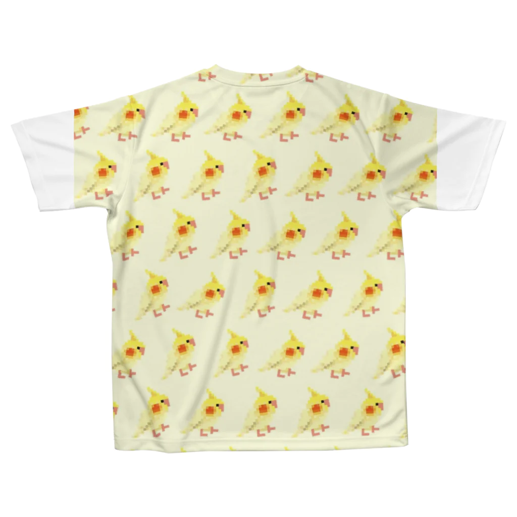 ブティック萌のオカメインコちゃん、いっぱい！(クリーム色) All-Over Print T-Shirt