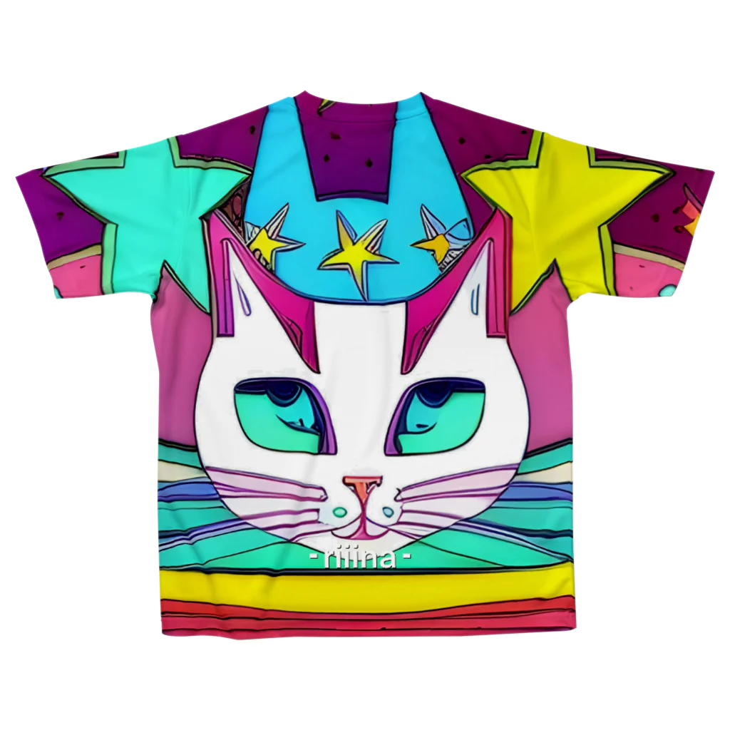 Ami_mのバーチャルうちゅーねこ All-Over Print T-Shirt