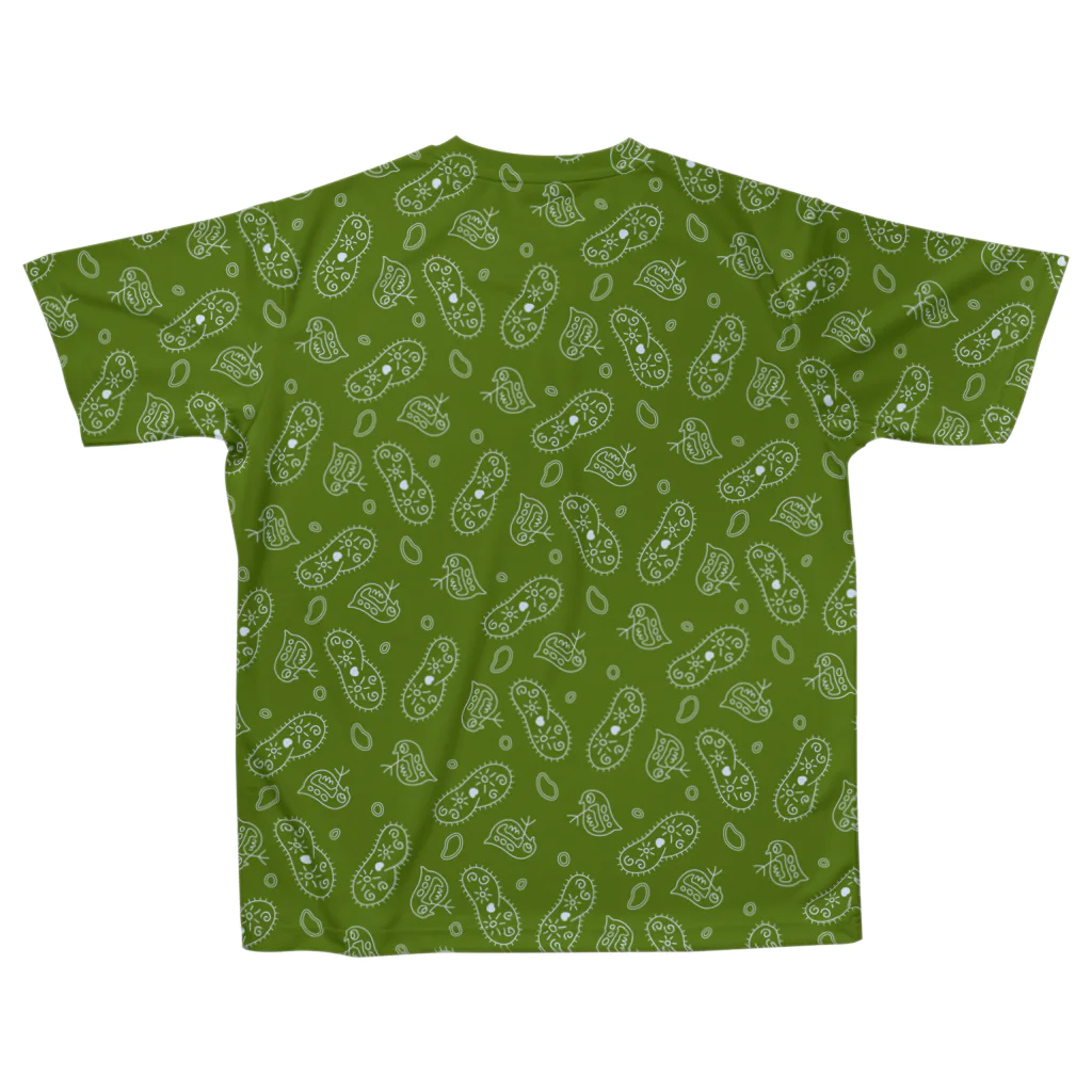 B-catの微生物パターン緑_フルグラTシャツ All-Over Print T-Shirt