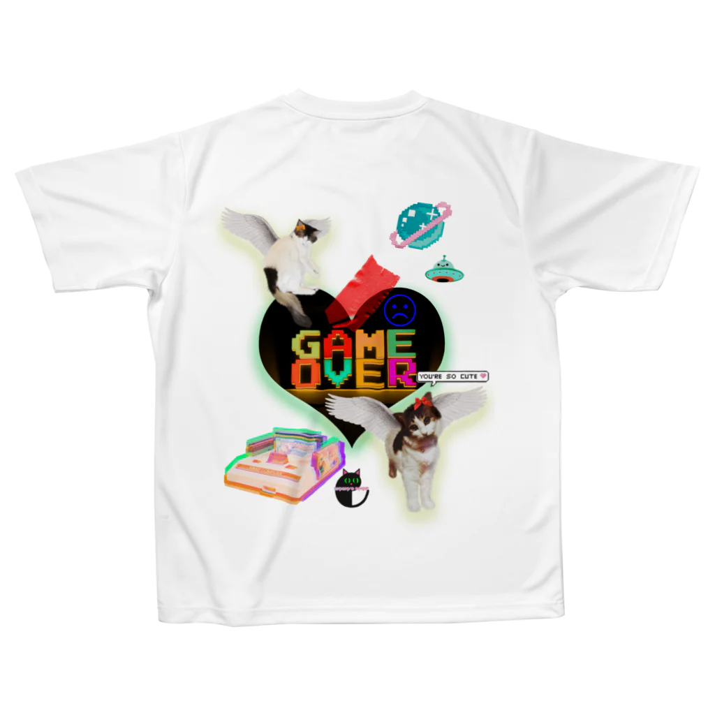 𝙈𝙊𝙈𝙊'𝙨 𝙎𝙝𝙤𝙥 @4毒抜きグッズ製作中のGAME OVER-ハート型 All-Over Print T-Shirt