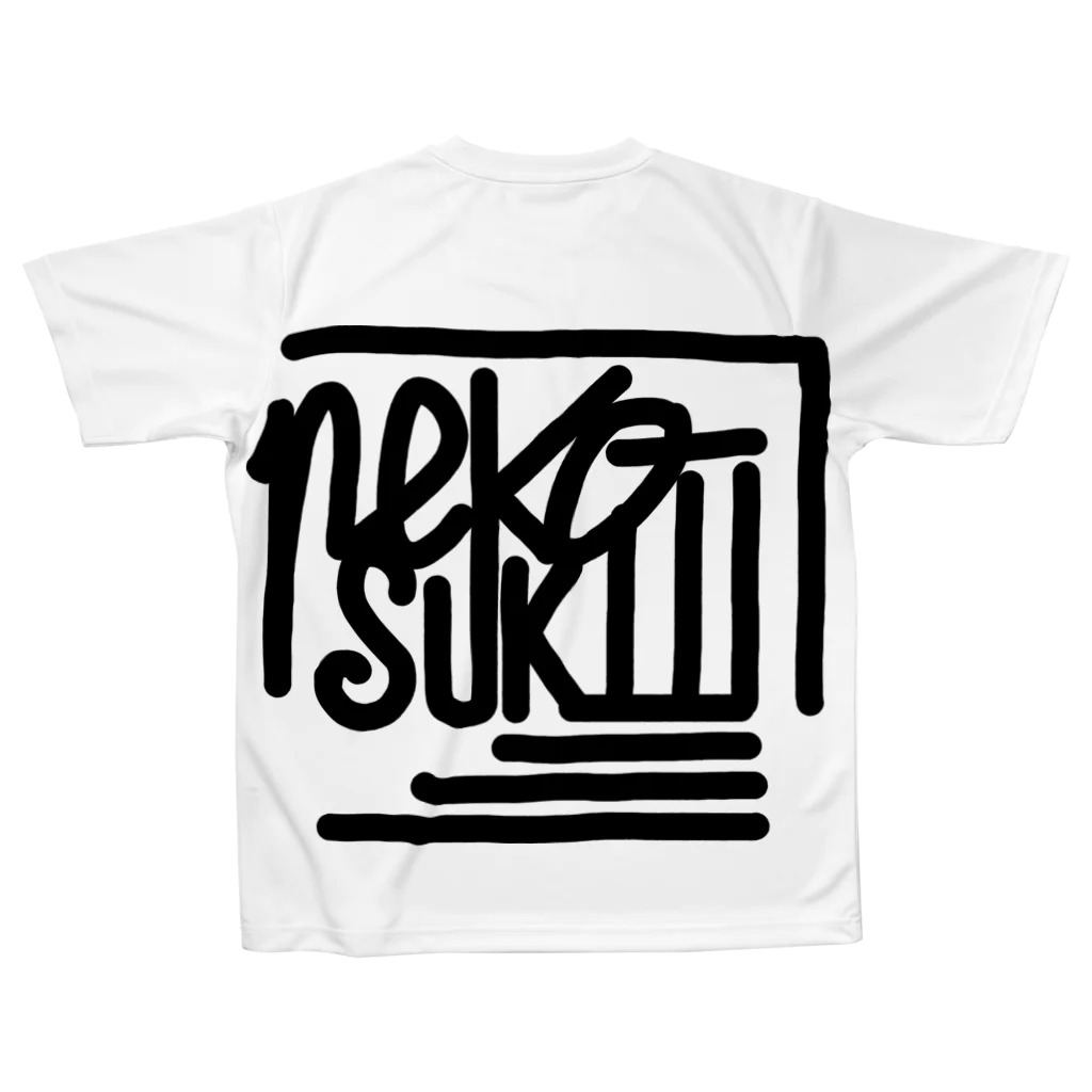 ミケネコFactoryのネコスキーフルグラT All-Over Print T-Shirt :back