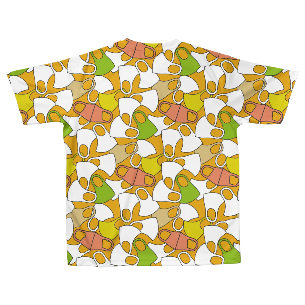 ブリリアントリリコの気まぐれ店のイマドキのマスク柄（秋カラー） All-Over Print T-Shirt