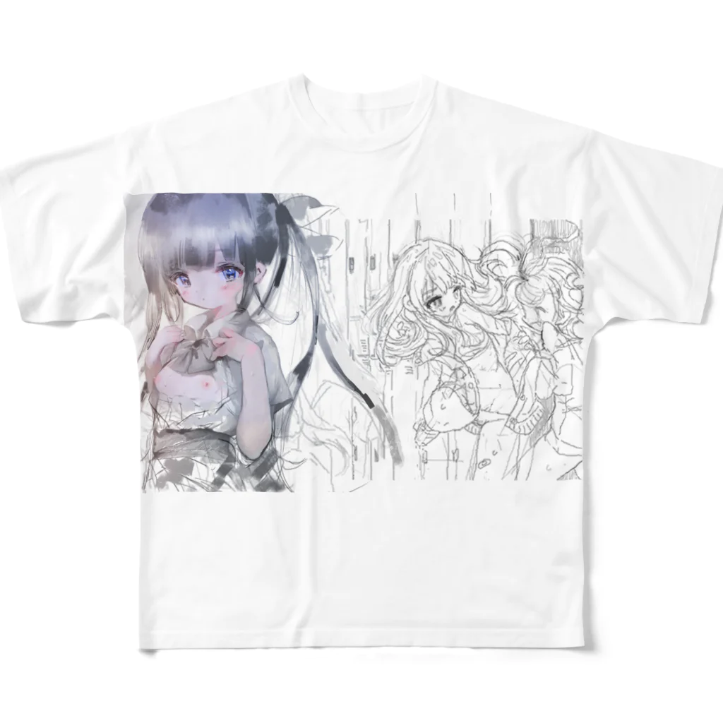 KRY 「AKARI」 フルグラフィックTシャツ ♡フルグラフィックTシャツ♡- LAFARY ONLINE