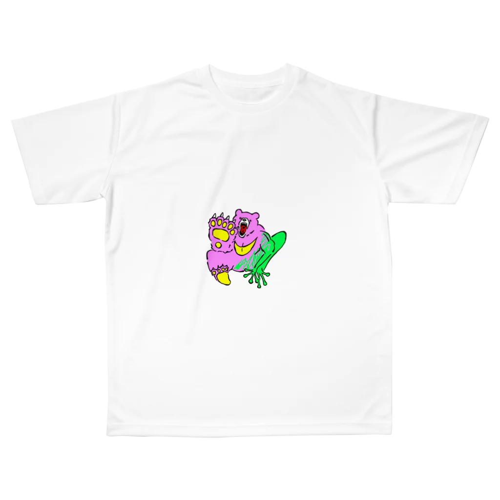 楽しいタカちゃんのくま吉がえる All-Over Print T-Shirt