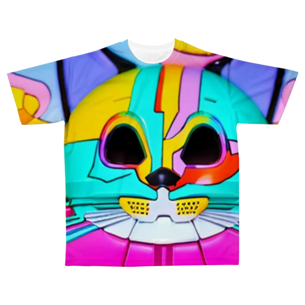 Ami_mのバーチャルうちゅーねこ All-Over Print T-Shirt