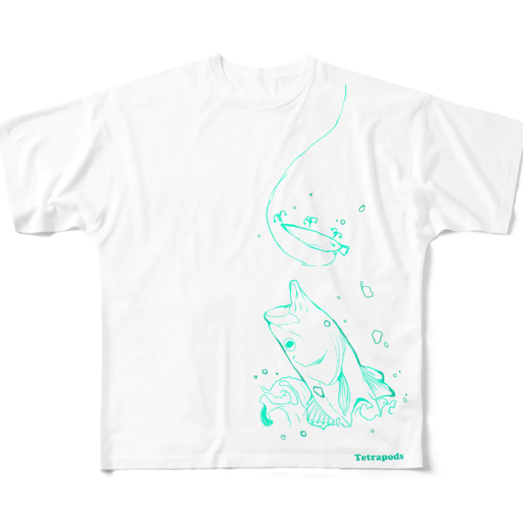 tetrapod'sのバイト All-Over Print T-Shirt