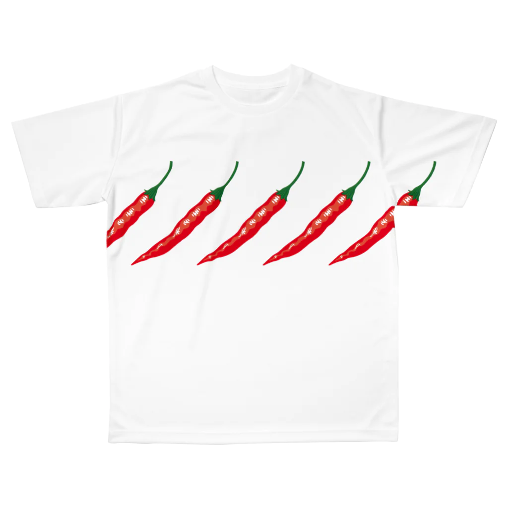 kimchinのホットな唐辛子のデザイン　5辛 All-Over Print T-Shirt