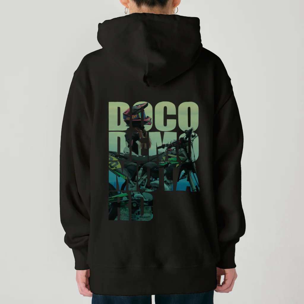 ドコデモモタード*DOCOMOTAのDOCODEMO MOTARD THE SIMPLE TYPO + Mayaaan　Duotone Heavyweight Hoodie