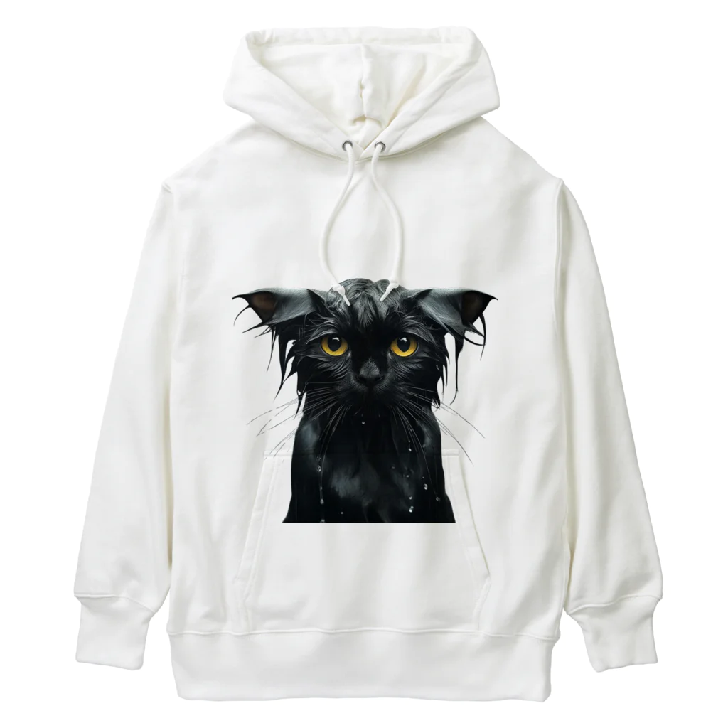 濡れた猫ミーム Heavyweight Hoodie by うりぼう ( uriboubou ) ∞ SUZURI