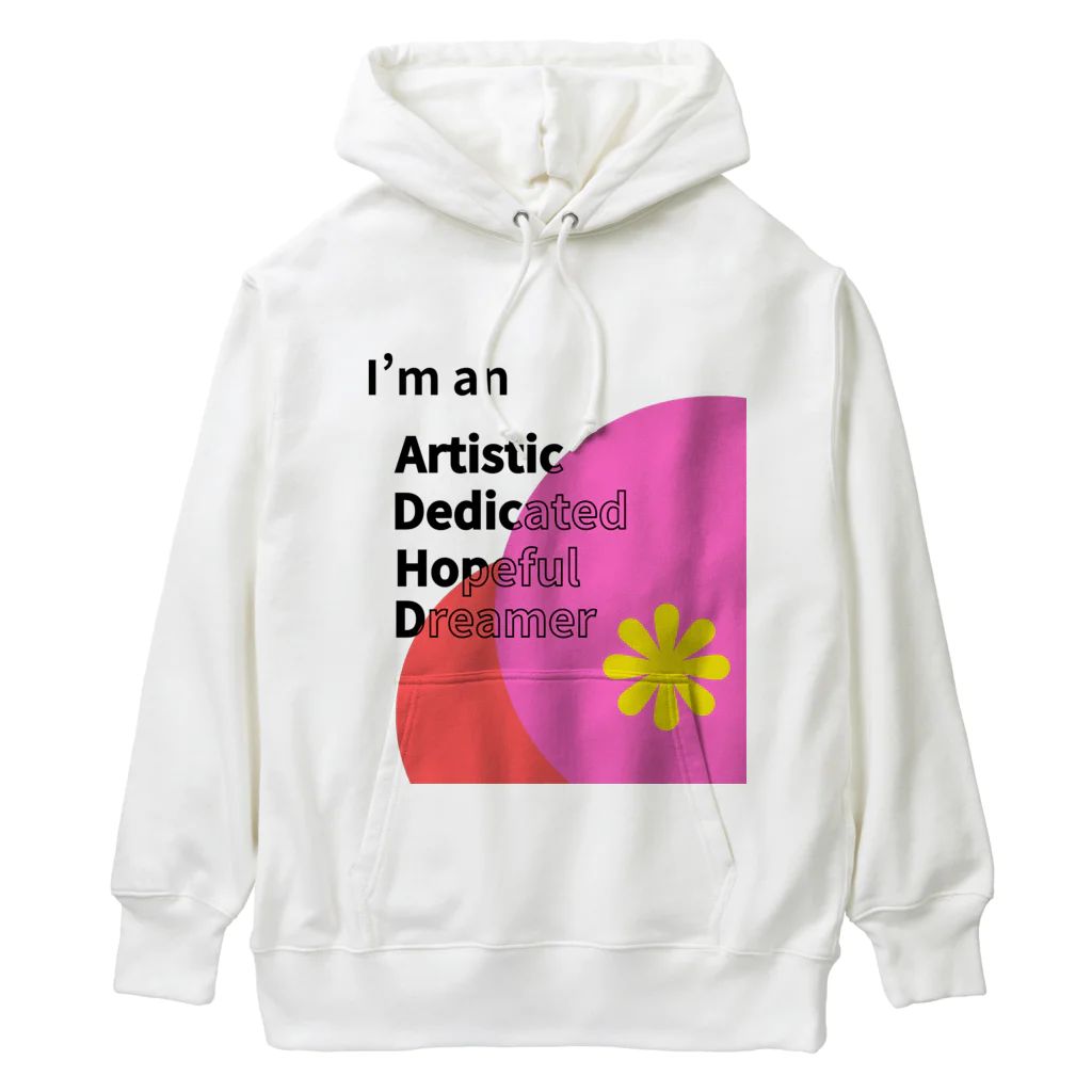 発達でこぼこショップのADHD「Artistic Dedicated Hopeful Dreamer」 - あなたの個性を大切にするアイテム Heavyweight Hoodie