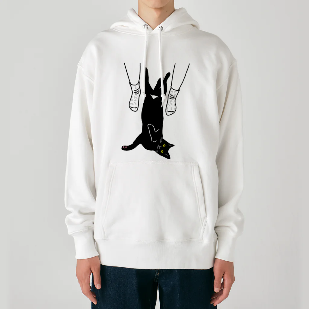 小鳥と映画館のキャット トラップ 靴下に猫柄入りバージョン Heavyweight Hoodie