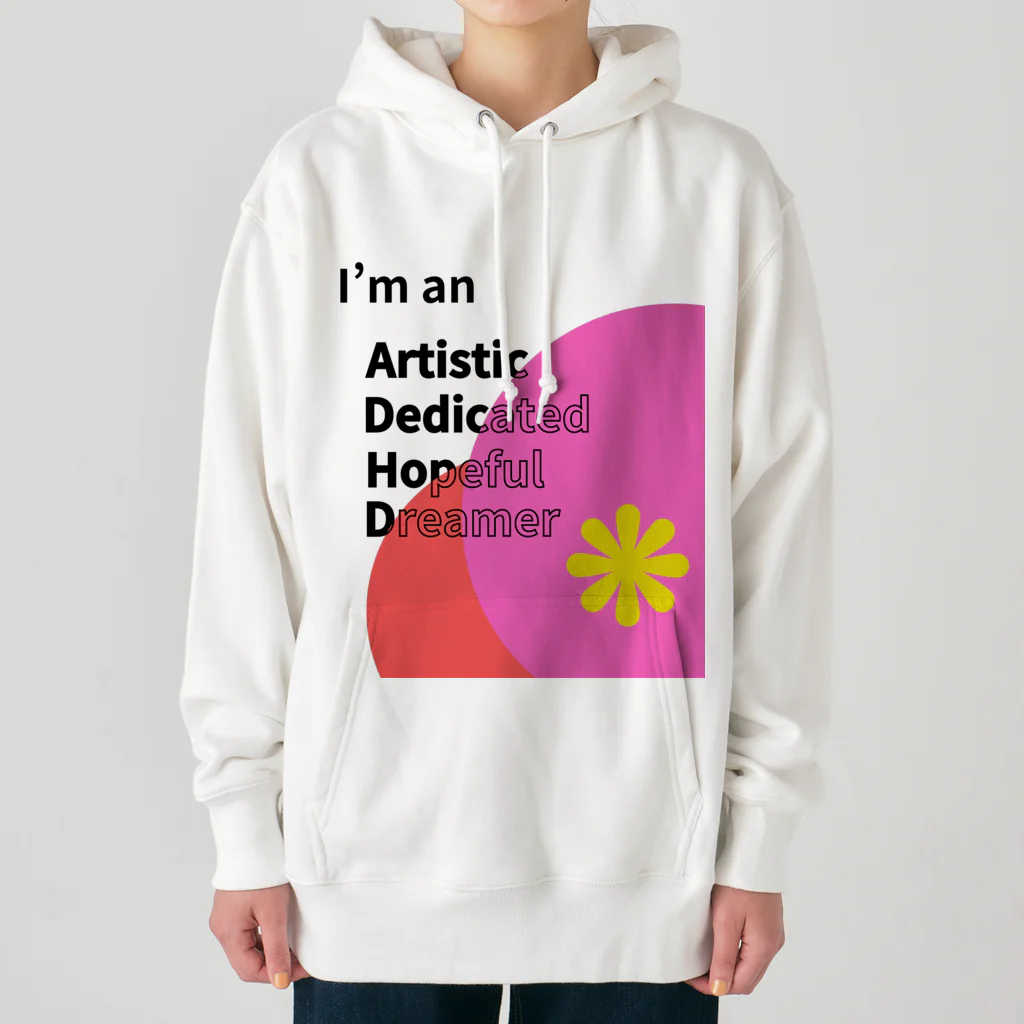 発達でこぼこショップのADHD「Artistic Dedicated Hopeful Dreamer」 - あなたの個性を大切にするアイテム Heavyweight Hoodie