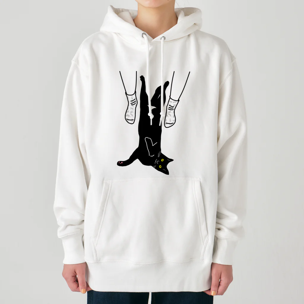 小鳥と映画館のキャット トラップ 靴下に猫柄入りバージョン Heavyweight Hoodie