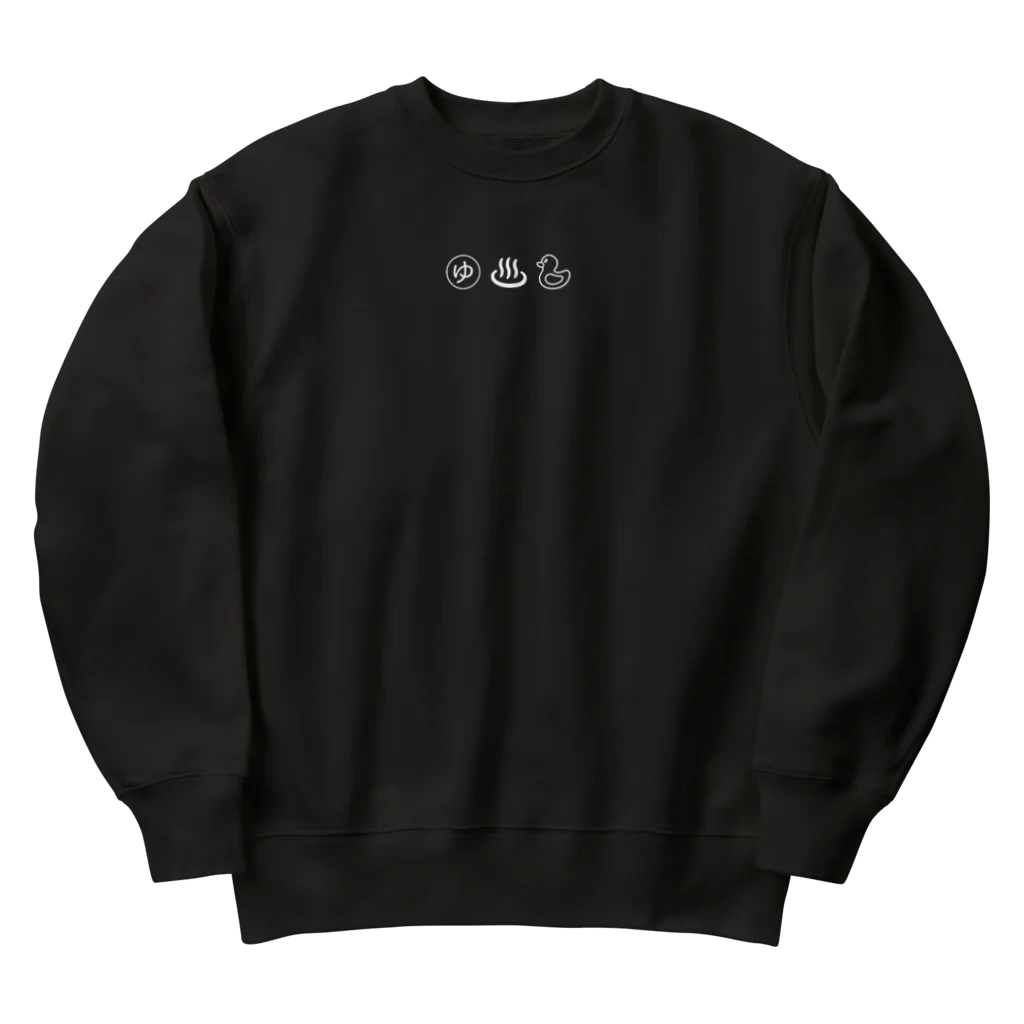 瀬高きりん♨温泉グッズの療養泉の種類と特徴（白・両面） Heavyweight Crew Neck Sweatshirt