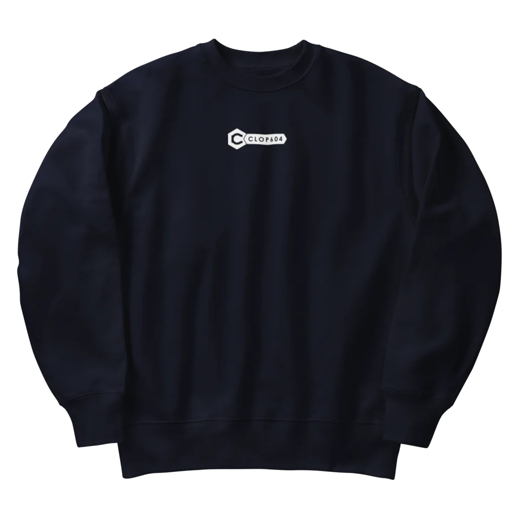 clop604のclop604 ホワイトロゴ Heavyweight Crew Neck Sweatshirt