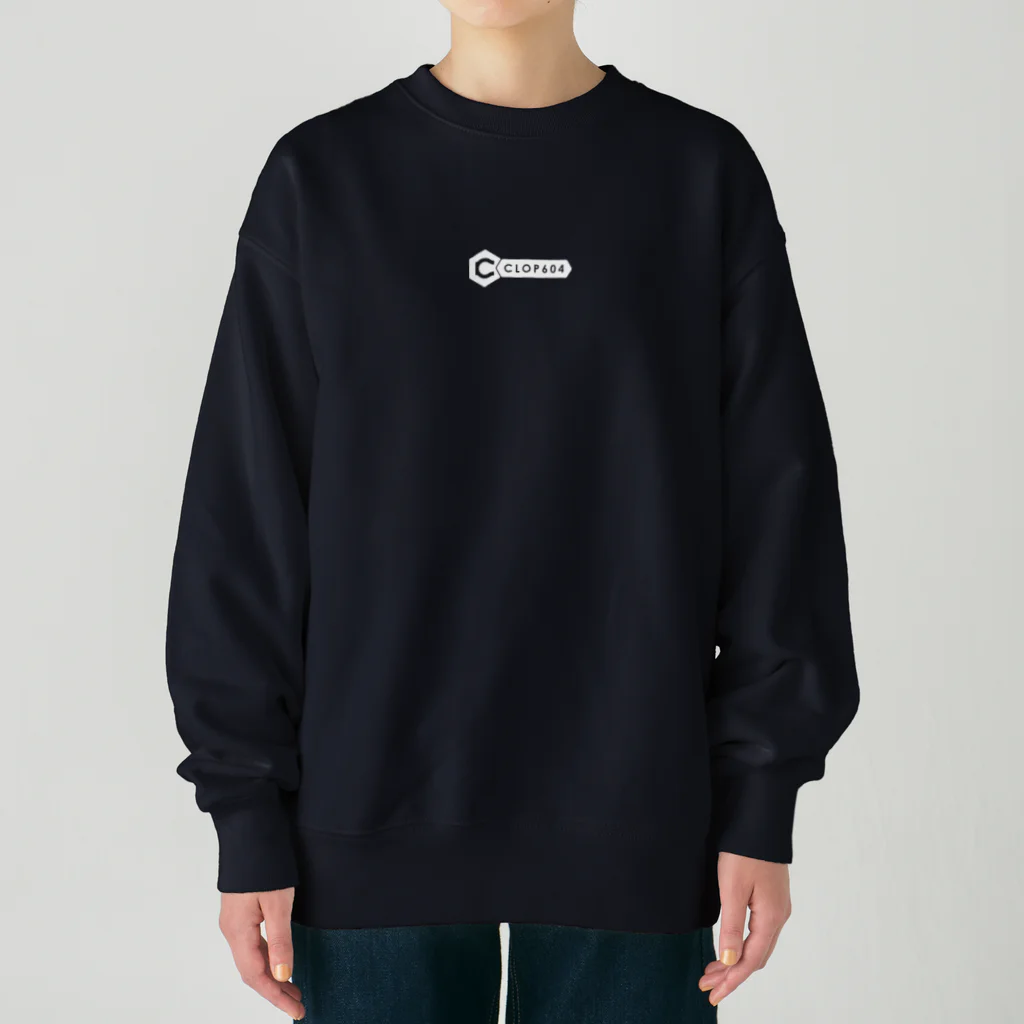 clop604のclop604 ホワイトロゴ Heavyweight Crew Neck Sweatshirt