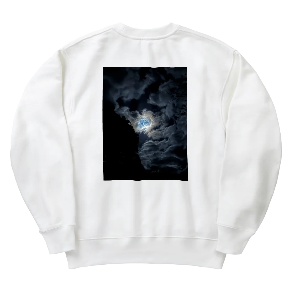 Clione_05の月の綺麗な日 Heavyweight Crew Neck Sweatshirt
