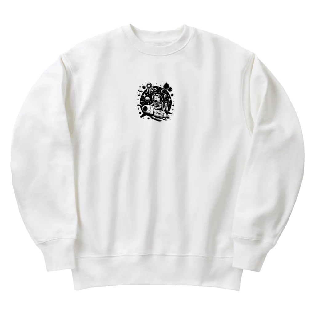 Cat's Canvasの宇宙猫 Heavyweight Crew Neck Sweatshirt