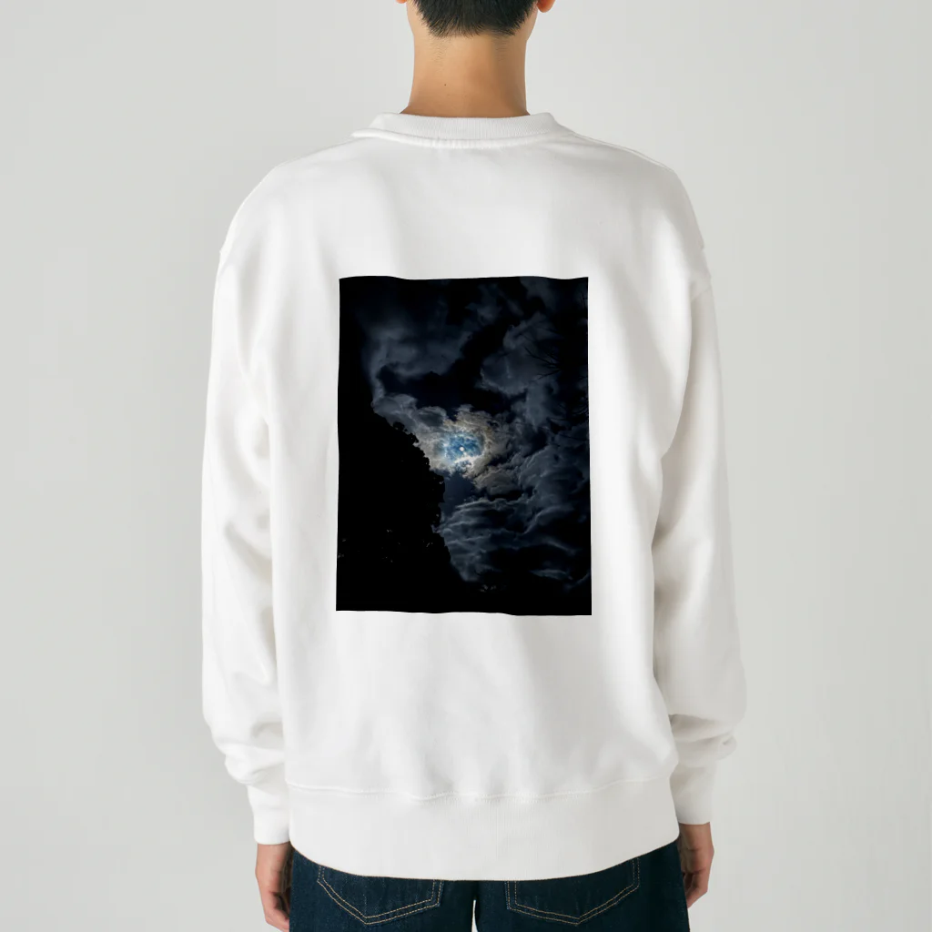 Clione_05の月の綺麗な日 Heavyweight Crew Neck Sweatshirt