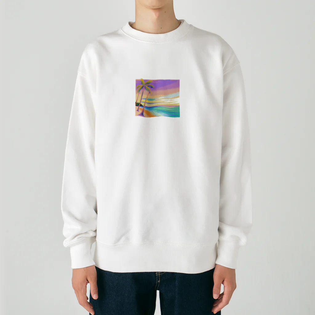 CHOCOLATEAの南国の美しい夕日 Heavyweight Crew Neck Sweatshirt