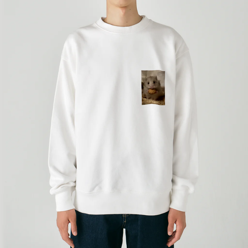 ハムのたけしのロングヘアーハムスターのたけし Heavyweight Crew Neck Sweatshirt
