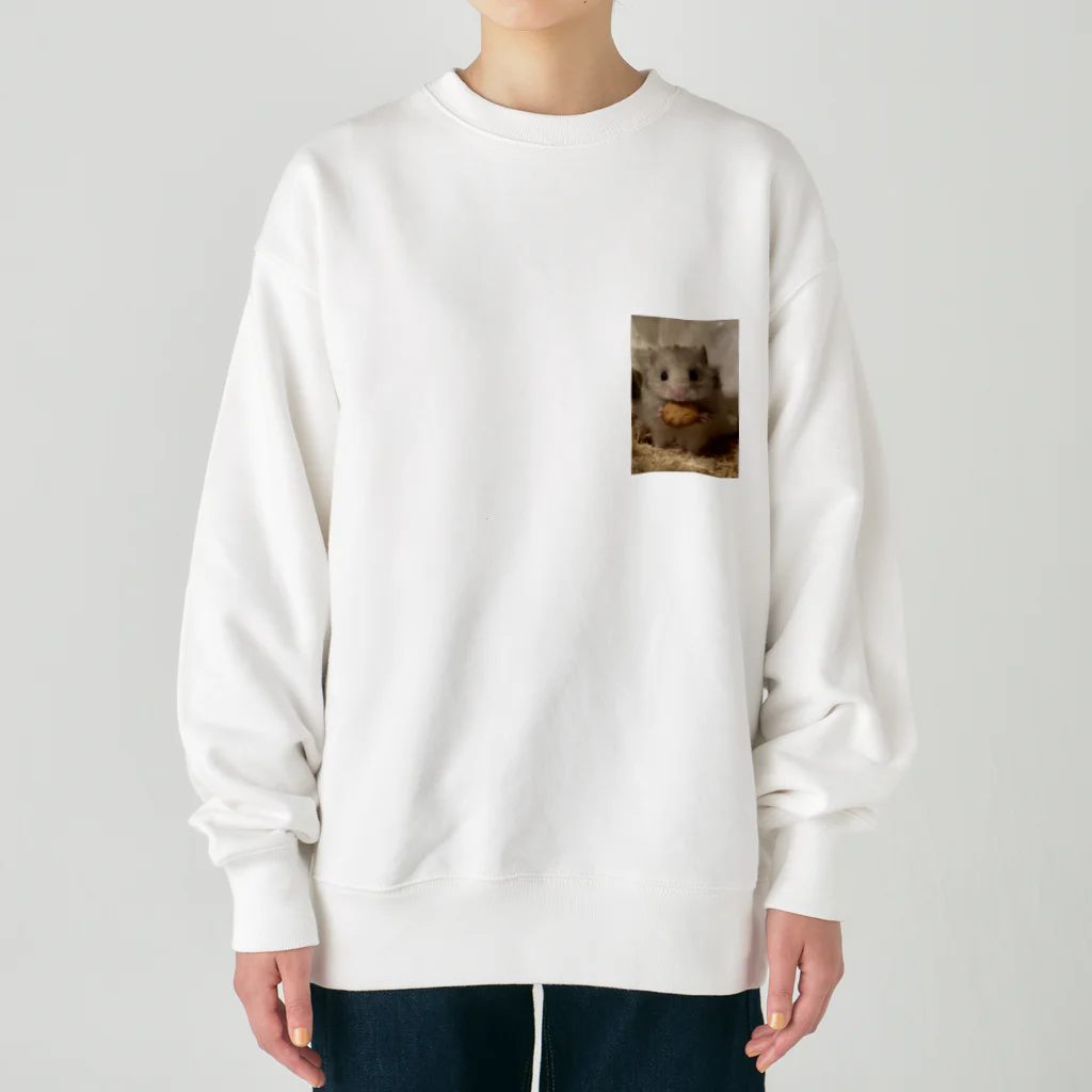 ハムのたけしのロングヘアーハムスターのたけし Heavyweight Crew Neck Sweatshirt