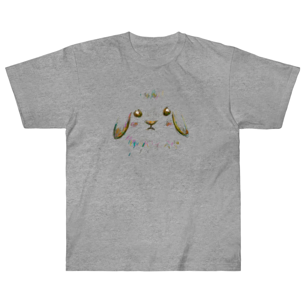 tomorebiのしずかな守り手｜垂れ耳うさぎ Heavyweight T-Shirt