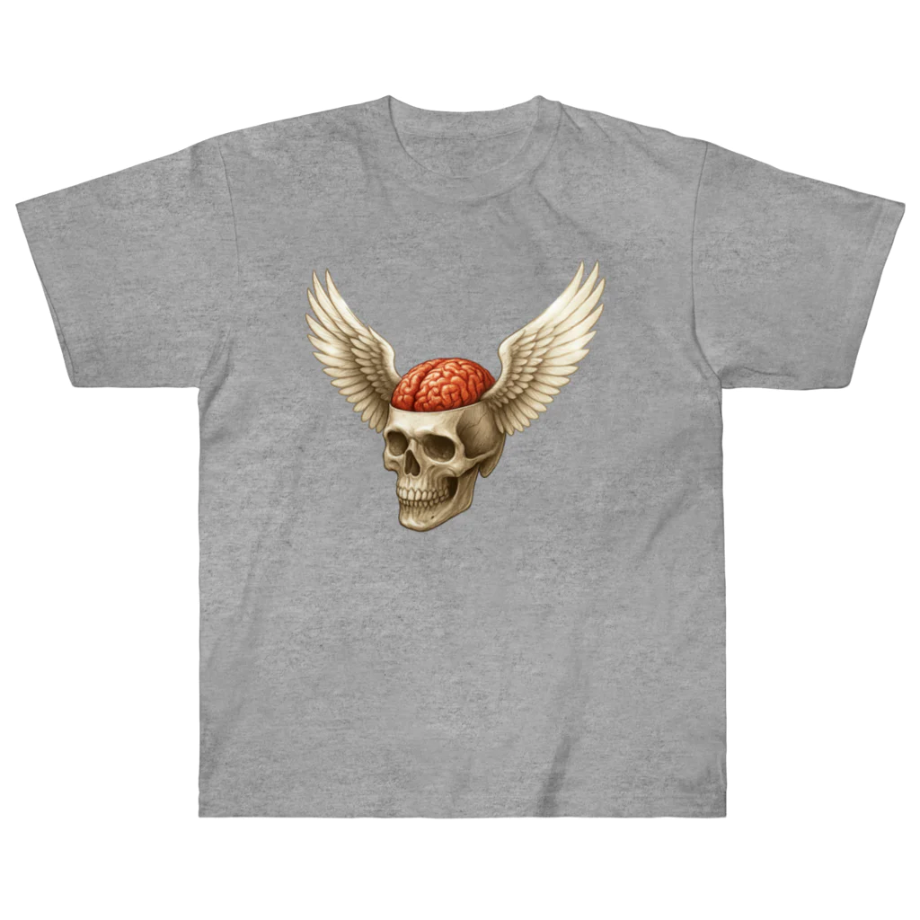 Route56の双翼スカル＆脳 Heavyweight T-Shirt
