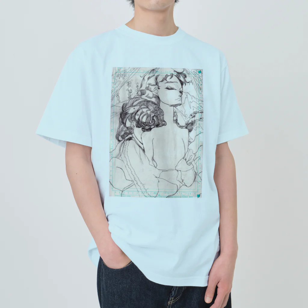 ☆★ニャン♥♥井上 真由美♥♥公式𓃠🥞🥞🥞🥞🥛☆にゃ♥❣の君の月 Heavyweight T-Shirt