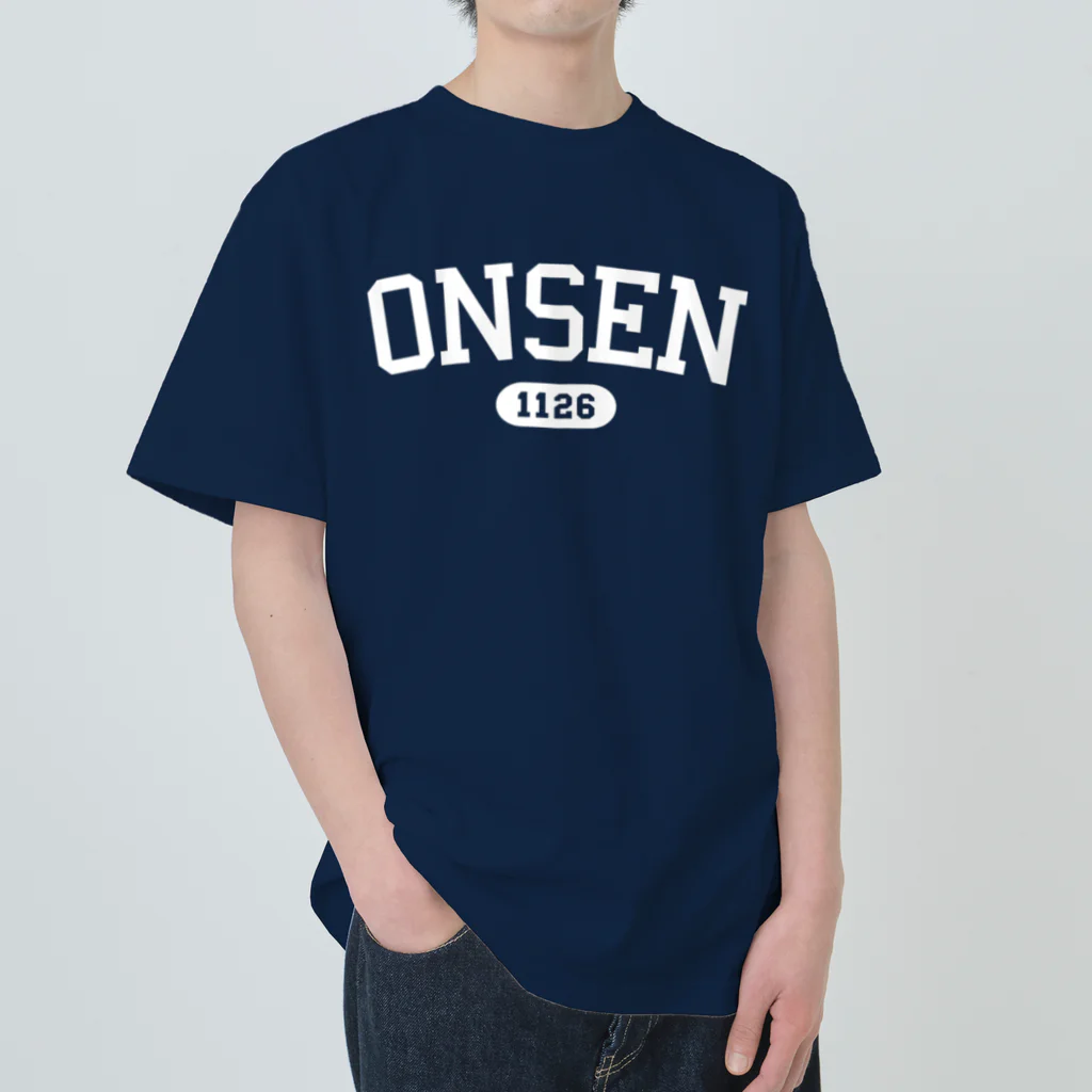 瀬高きりん♨温泉グッズのONSEN 1126（ホワイト） Heavyweight T-Shirt