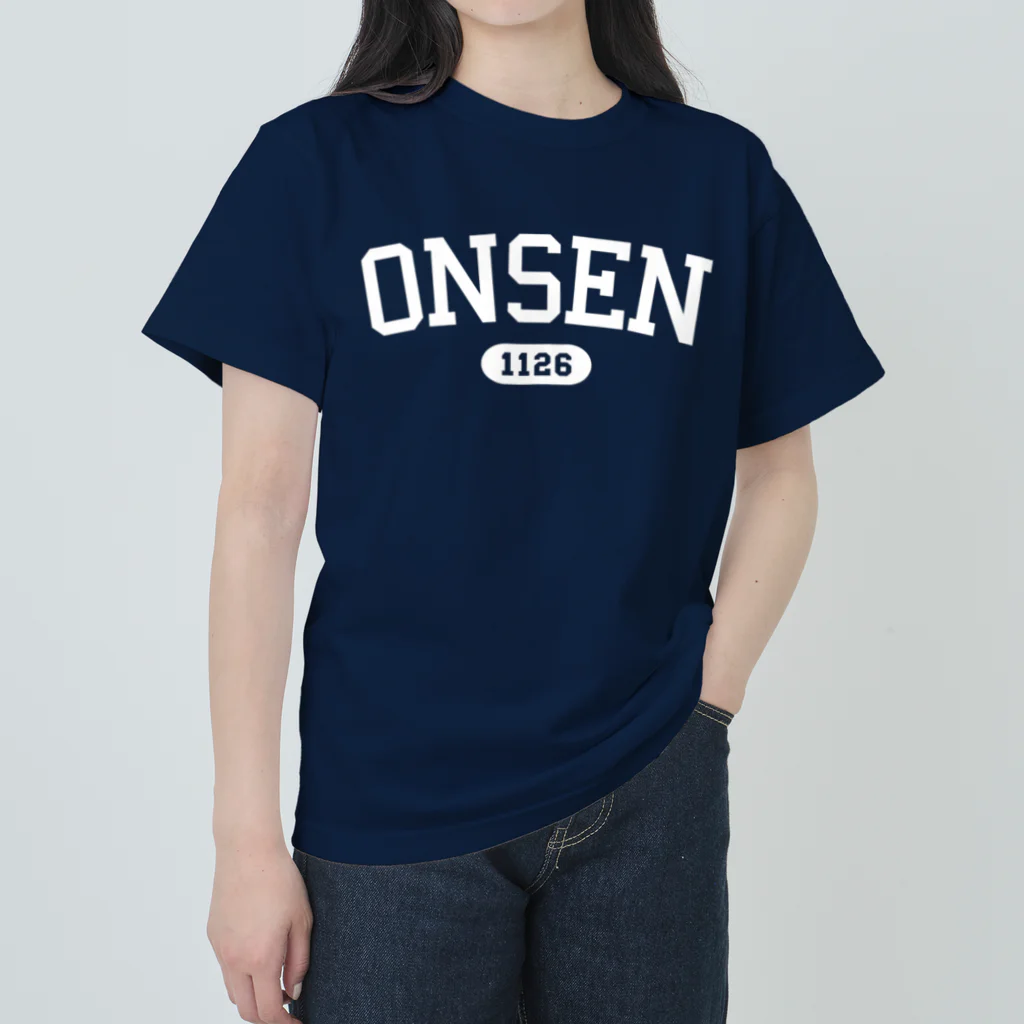 瀬高きりん♨温泉グッズのONSEN 1126（ホワイト） Heavyweight T-Shirt