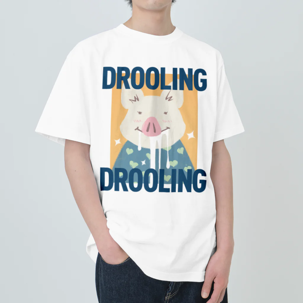 so nice Things.のDrooling PIG Heavyweight T-Shirt