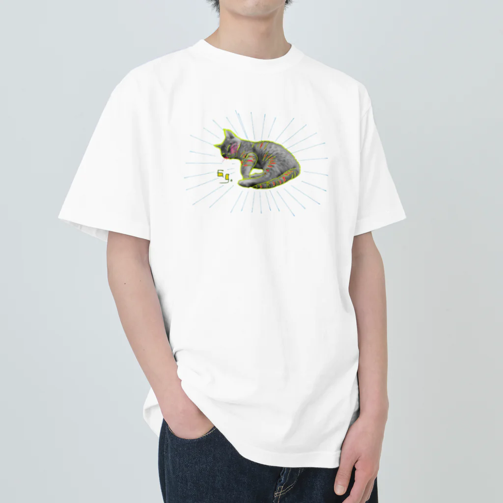 毎日ロクちゃんの毎日ロクちゃん オヒルネ Heavyweight T-Shirt