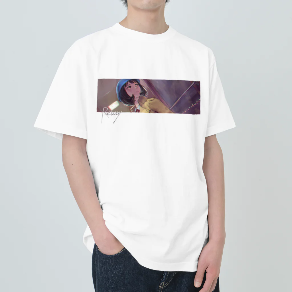 超水道の"Relay"ジャケットアート［Color］ Heavyweight T-Shirt