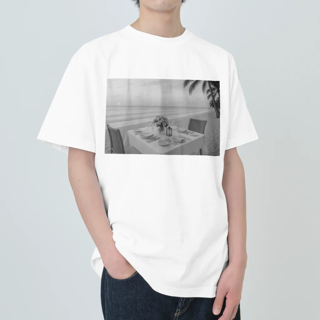ninja-cJA43xmyECX8の美しい南の島の風景 Heavyweight T-Shirt