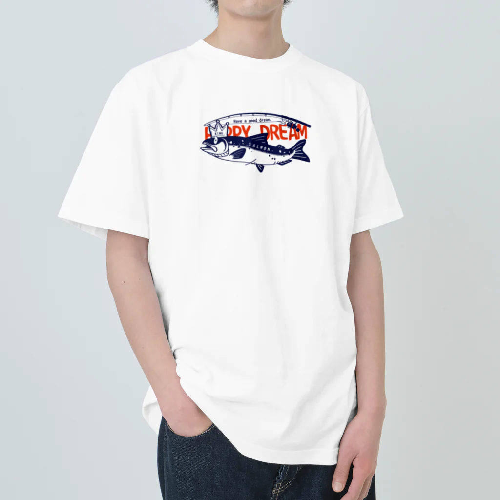イラスト MONYAAT のサーモン サモタンの夢    ちいさめ Heavyweight T-Shirt