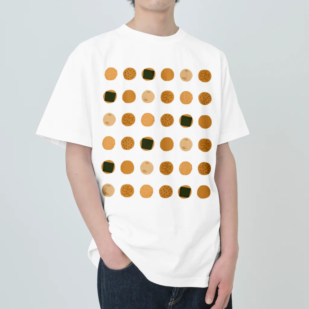 思う屋のおせんべいたくさん Heavyweight T-Shirt