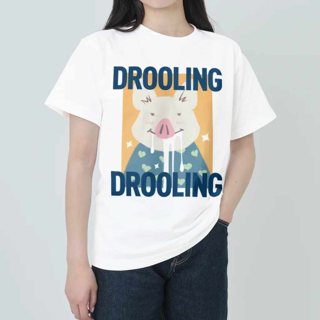 so nice Things.のDrooling PIG Heavyweight T-Shirt