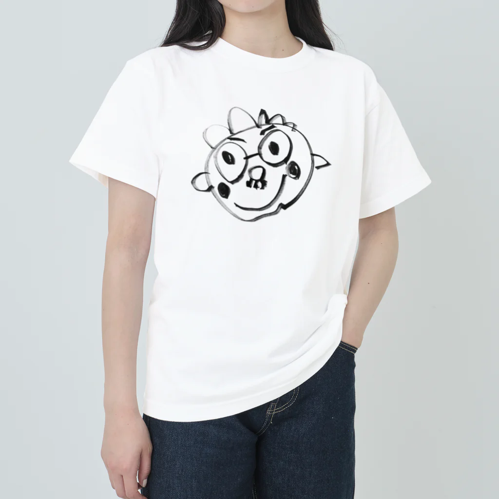 ポコテコさんちのガリゾー画伯のガリゾーママ Heavyweight T-Shirt