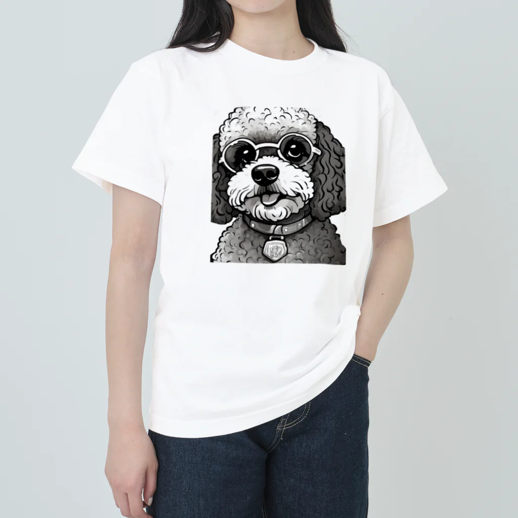シロクロロ○●のNo.3 おすましララさん Heavyweight T-Shirt