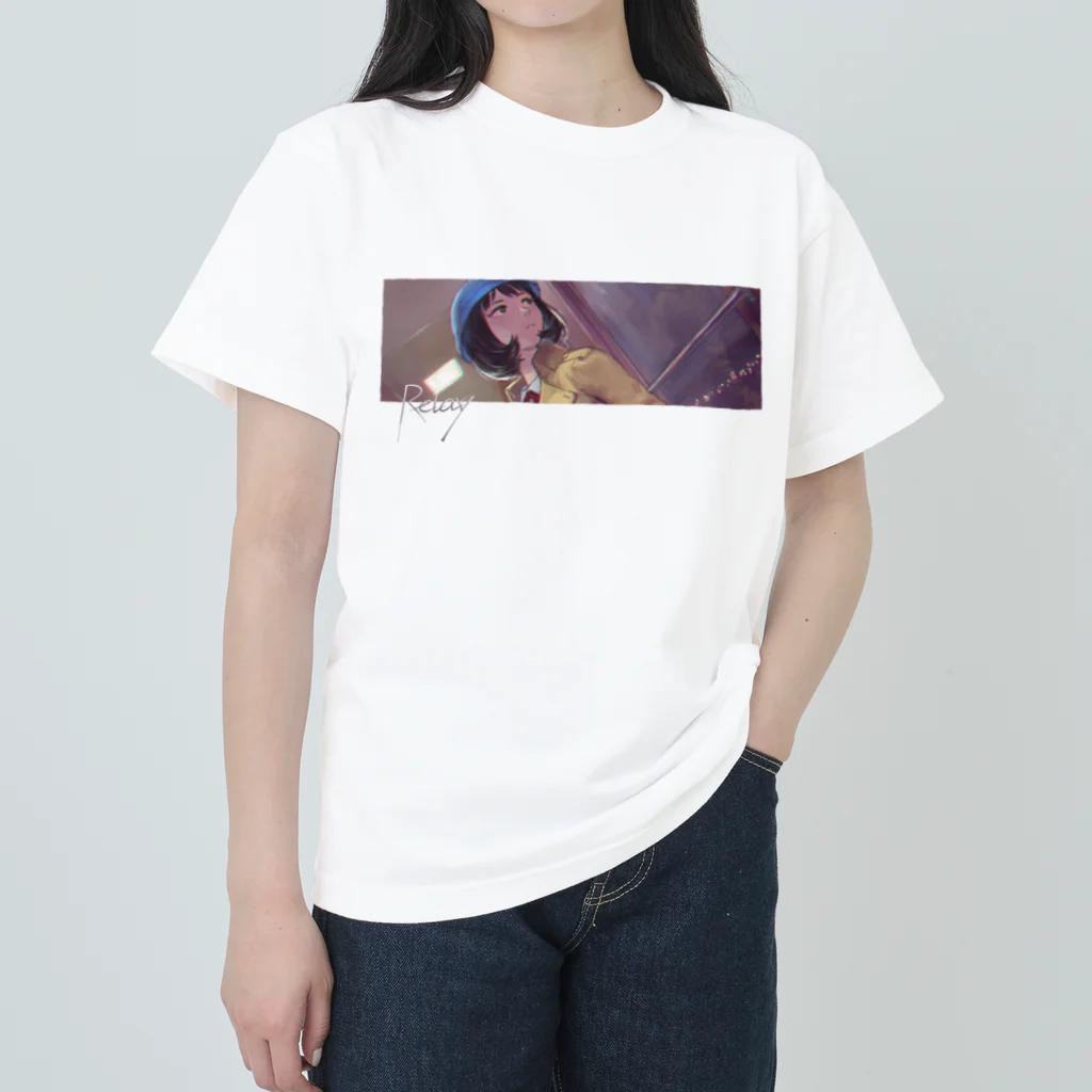 超水道の"Relay"ジャケットアート［Color］ Heavyweight T-Shirt