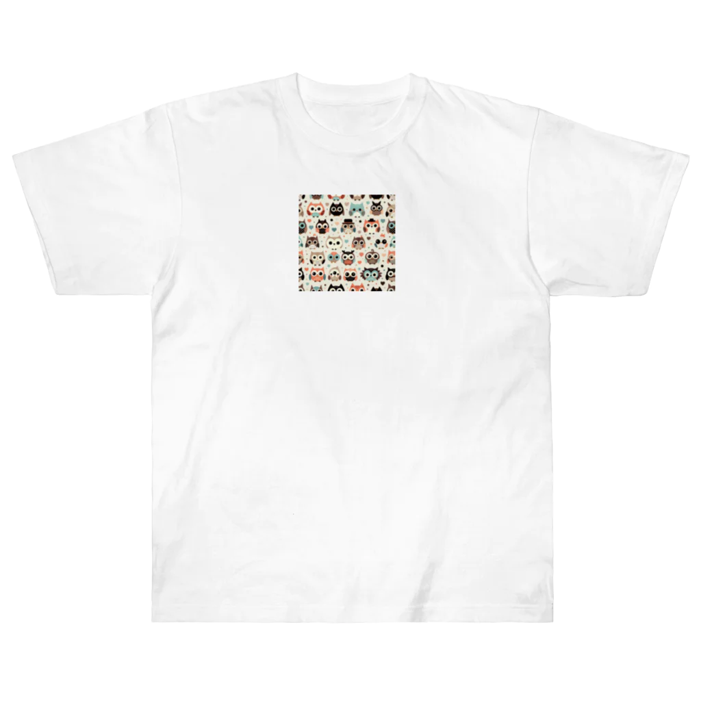 18ban's shopのフクロウドット柄 Heavyweight T-Shirt