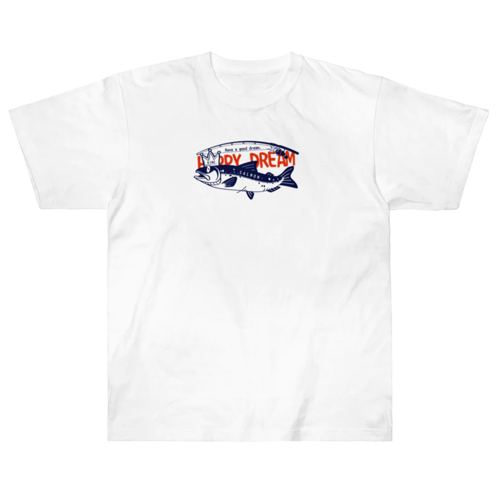 イラスト MONYAAT のサーモン サモタンの夢    ちいさめ Heavyweight T-Shirt