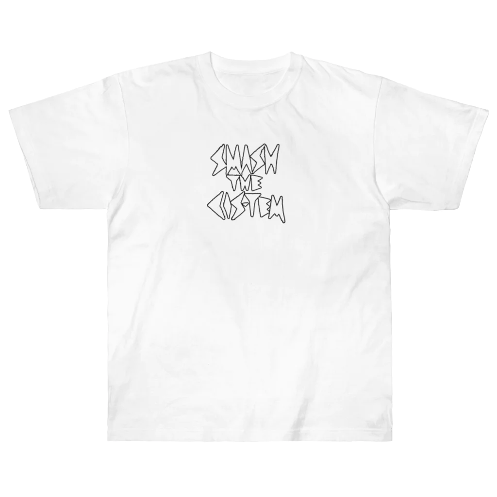 fox fox foxのSMASH THE CIS-TEM 白 Heavyweight T-Shirt