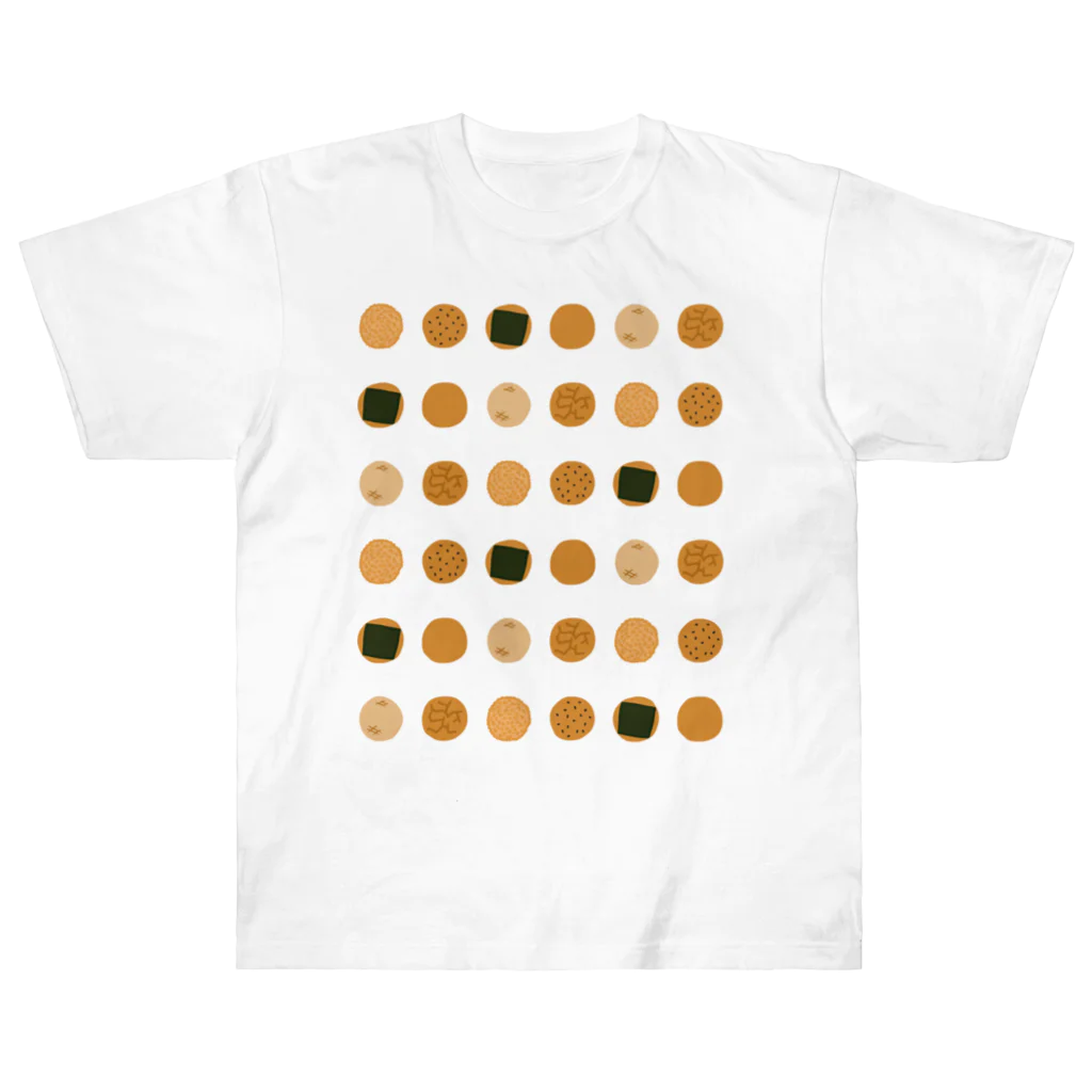 思う屋のおせんべいたくさん Heavyweight T-Shirt