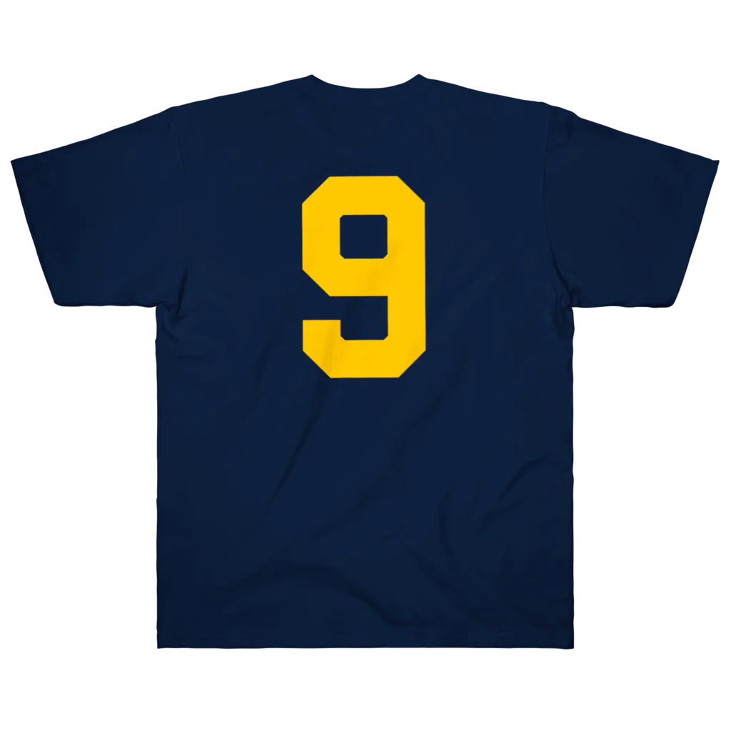 9条TシャツB 文字色:黄 Heavyweight T-Shirt by SubjecTees