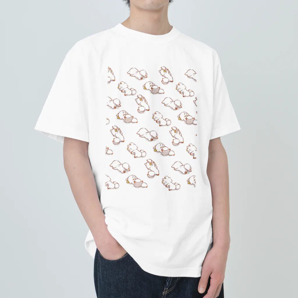 寝るてnこ / てnこSHOP ( Tenko1515 )のヘビーウェイトTシャツ