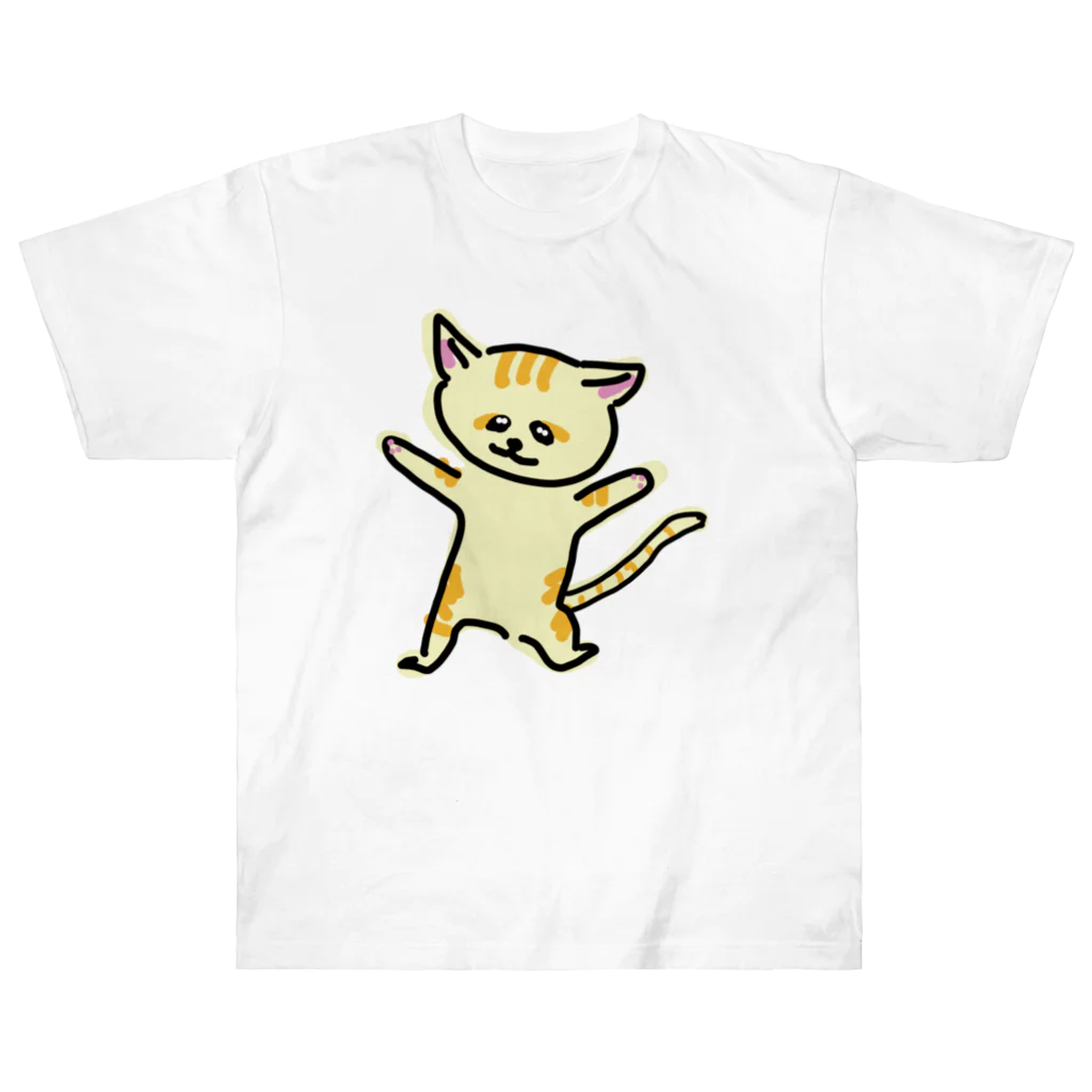 akane_art（茜音工房）の踊るスナネコ Heavyweight T-Shirt