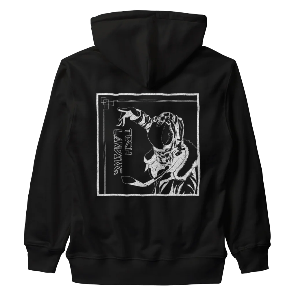 プラントemoonのTECH LANDING（ブラック、ネイビー） Heavyweight Zip Hoodie